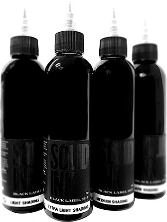 Solid Ink 1oz Black Label G/Wash Set (4)