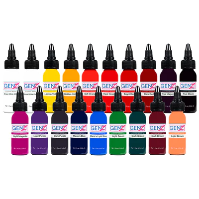 Intenze Ink Gen-Z - Set d’encres de 19 couleurs