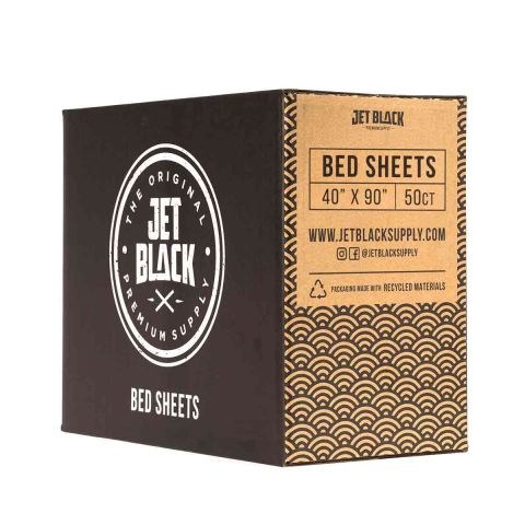 Jet Black Bed Sheets Pack de 50