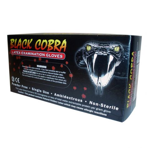 Black Cobra Black Latex Gloves